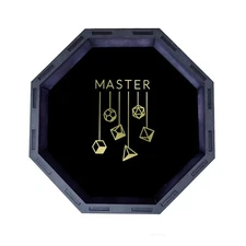 Dice Master Octagon Wooden Dice Tray, Rolling Tray D&D Tabletop Board Games RPG