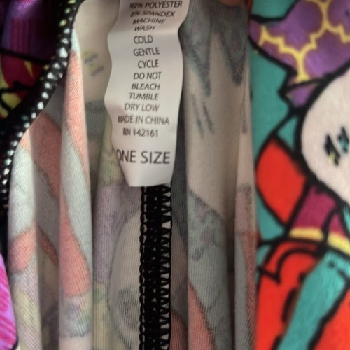 NUEVO Lularoe OS Fantasma Leggings Rosa Rojo Talla Única Suave Elástico NUEVO Halloween - Imagen 8 de 8