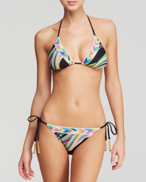 NWT  $160 Sz 8 Trina Turk Big Sur Triangle Top & Side-Tie Bottom