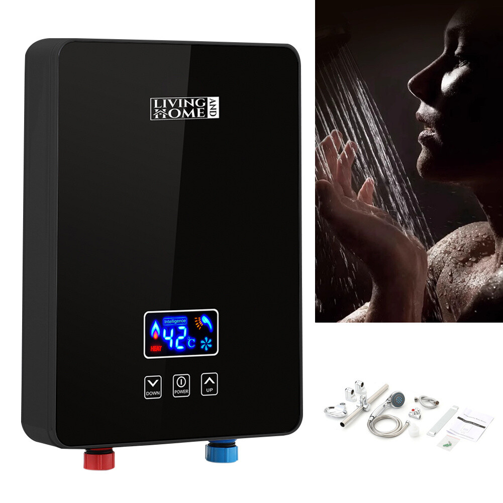 Electric Tankless Instant Water Heater Shower Head Kitchen Under - Main Image