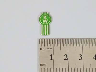 1.8cm ''KW'' Kenworth Logo Emblem Tamiya 1/14 King Grand Knight Hauler Globeliner