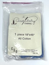 Candlewicking Fabric All Cotton 18" x 45” Lot of 1 Blue New
