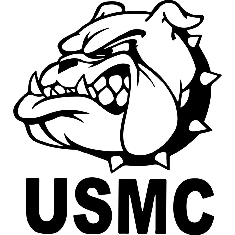 USMC US Marine Corps Bulldog Vinyl Decal Sticker ANY Color Size FREE usmc-us-marine-corps-bulldog-vinyl-decal-sticker-any-color-size-free