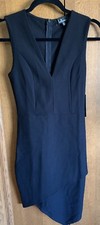Lulus Black Sleeveless V- Neck dress size M With Irregular Hem.  Hidden Zipper