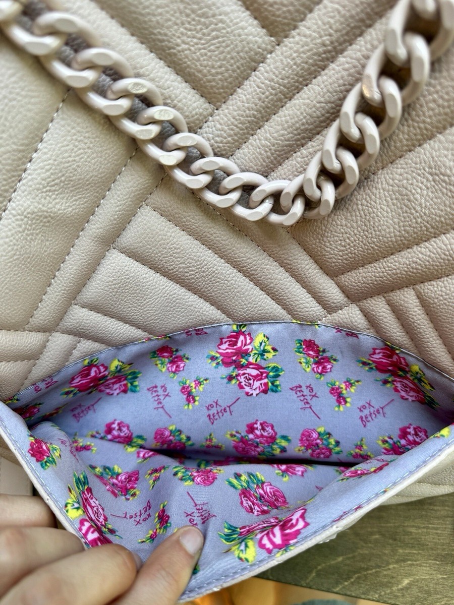 Betsey Johnson Blush Pink Quilted Backpack With Chain And  display picture 1