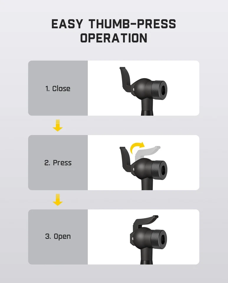 Adaptador de manguera de bomba de aire Fanttik, manguera de extensión para válvula Schrader y Presta Foto 3 de 4