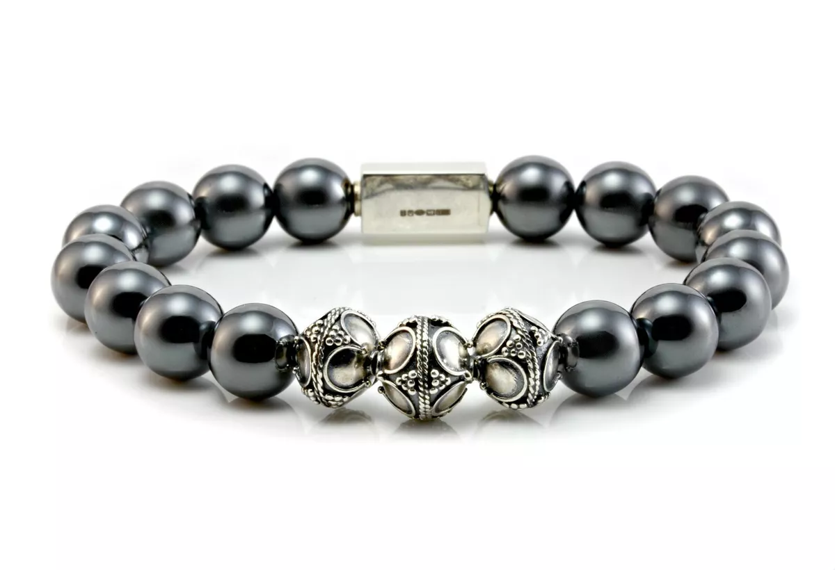 Mens cheap hematite bracelet
