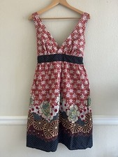 Forever 21 90’s Rare Babydoll Floral Dress Tie Waist Large (smaller) Boho Fest