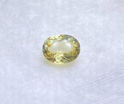 2.28 CTS, 9.5 X 7.5 X 4.6 MM, RARE YELLOW APATITE, S1, UNTREATED, MADAGASCAR