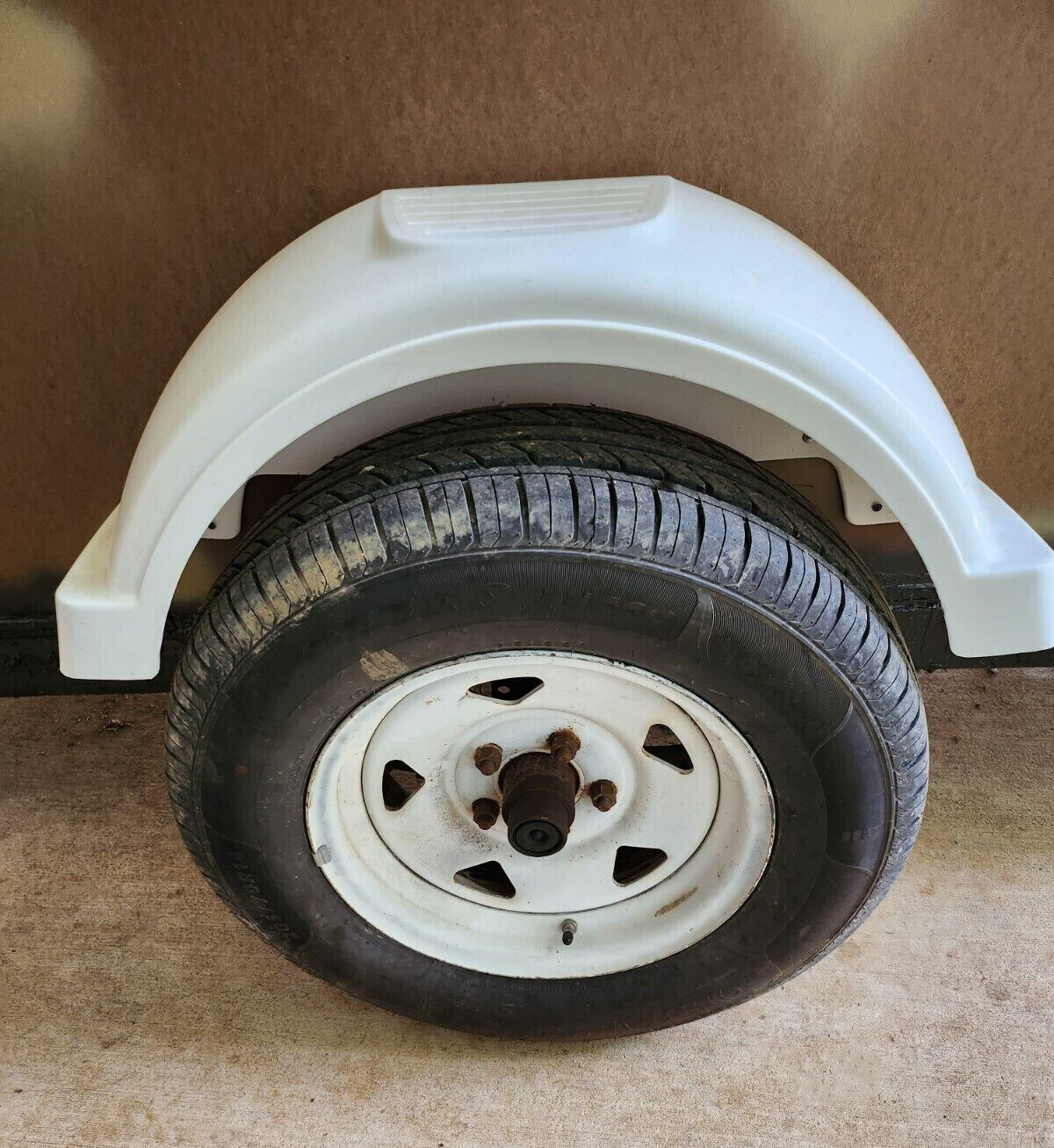 Set Of 2 Single Axle Trailer Fenders 13" Wheels Tires Top Step Skirt Boat eBay