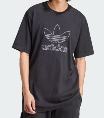 NEW MEN'S ADIDAS ORIGINALS OUTLINE TREFOIL TEE SHIRT ~ SIZE