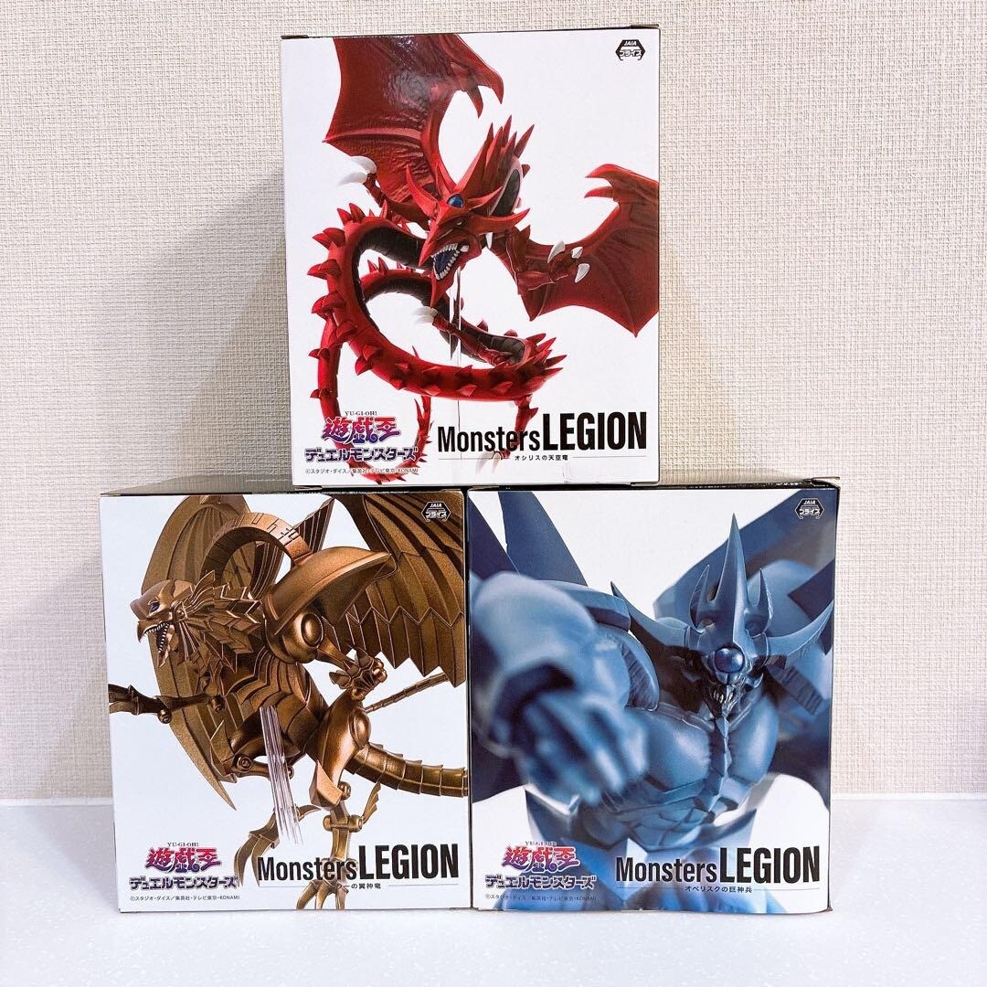 Yu-Gi-Oh! Serie Monstruos LEGIÓN Slifer Obelisco Ra PVC Figura CONJUNTO de 3 de JPN