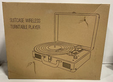Suitcase Wireless Turntable Record Player, Teal M435-US-S