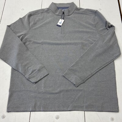 Johnnie O Brady 2.0 Gray Long Sleeve 1/4 Zip Sweater Men Size XL Embroidered NEW