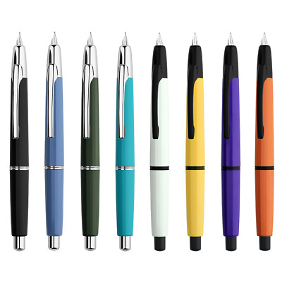 MAJOHN A2 Press Fountain Pen Retractable EF Nib Resin Writing Office Ink Pen