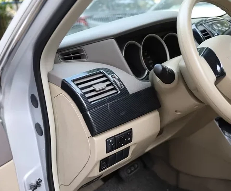 Kit de cubierta interior de auto de fibra de carbono negro 21 piezas para Nissan Sentra 2006-2012 Foto 4 de 4