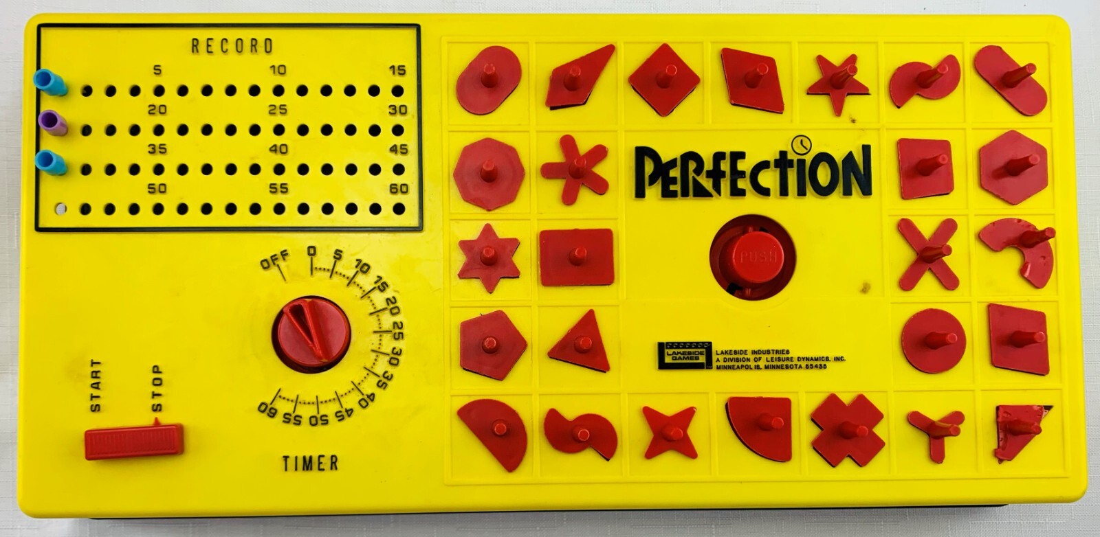 1972 Perfection Game by Lakeside Complete, Working in Good Cond FREE