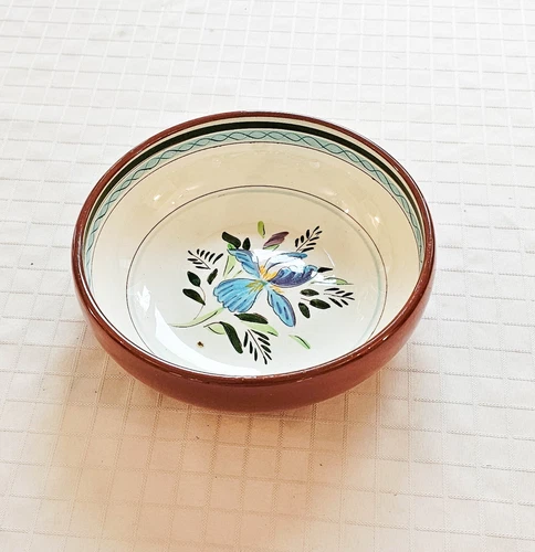 Stangl Country Garden Serving Bowl 8” Vegetable, Salad Blue Floral Pattern
