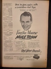 Vaughn Monroe Mule Train Rare Original Promo Poster Ad Framed! #2