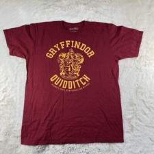 Harry Potter Gryffindor Quidditch Adult T Shirt Size XL - Red