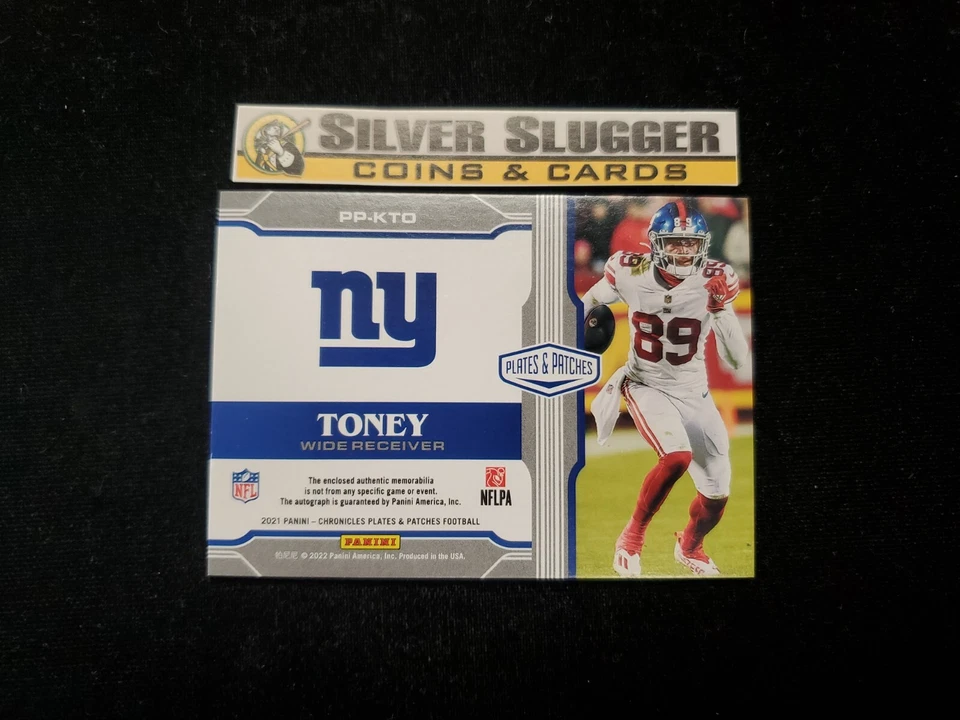 2021 Kadarius Toney Chronicles Plates & Patches Jersey Auto /99 RC! Giants! - Image 2 of 2