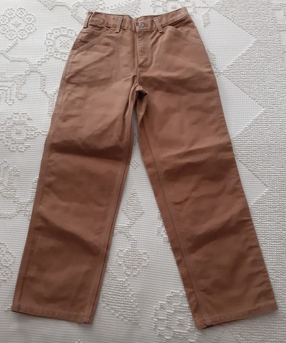 Carhartt Youth Boys Brown Duck Carpenter Utility Cargo Pants Work Wear Size 12?