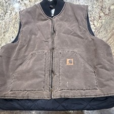 Carhartt V02 DKB Mens Duck Canvas Work Vest B...