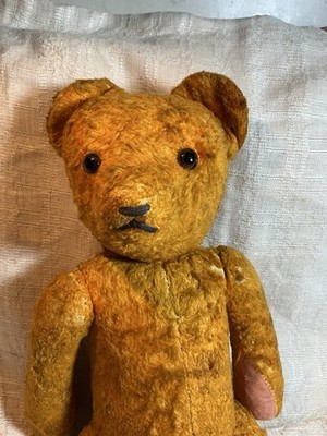 Antique Vintage Gold Teddy Bear - Nice Condition - Has Squeaker Box
