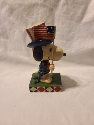 Jim Shore Peanuts SNOOPY PATRIOT 4043617 Figurine 2014 Enesco No Box
