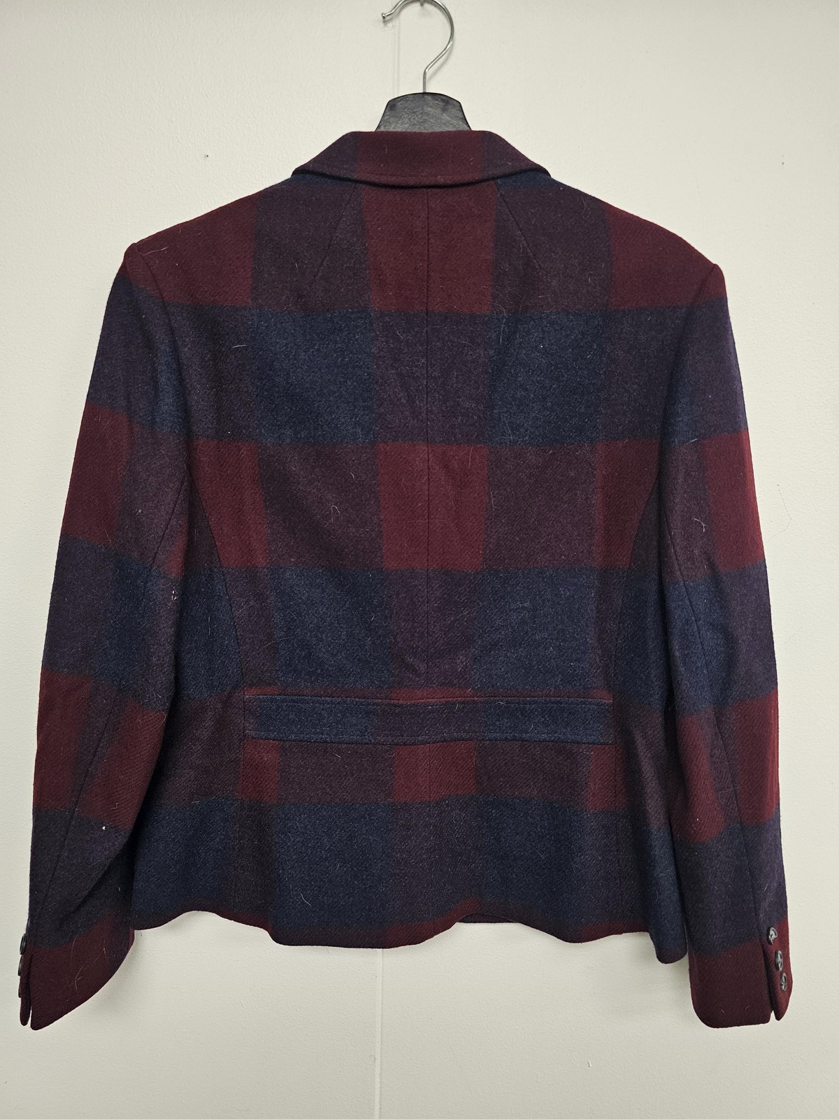 Pendleton Jacket Womens Medium Red Navy Plaid Woo… - image 2