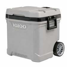 Igloo MaxCold 62 QT Cool Box on Wheels, Food Drink Cooler with Telescopic Handle