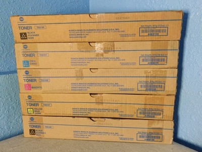 Genuine OEM Konica Minolta TN514 Full CMYKK Toner Set For Bizhub C658 C558 C458