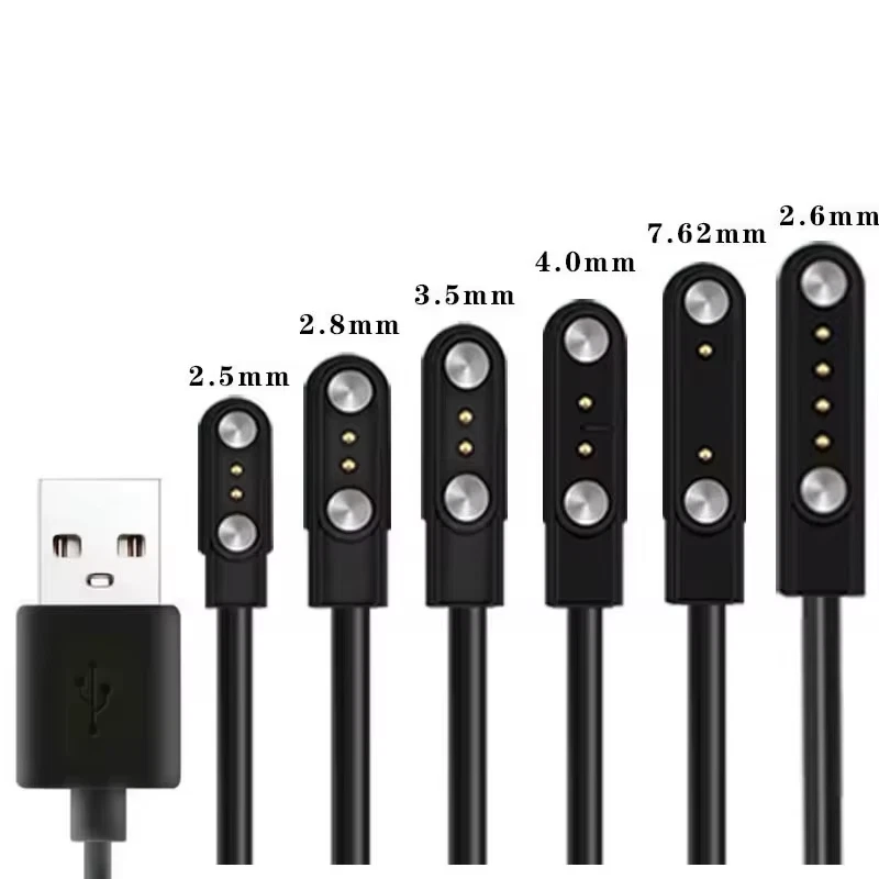 2-Pin Universal USB Data Charging Cable Magnetic Charger For Smart Watch 60CM