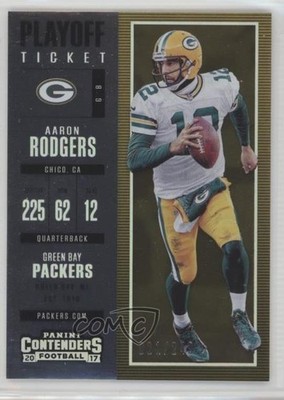 2017 Panini Contenders Season Playoff Ticket 21/249 Aaron Rodgers #31 1h5