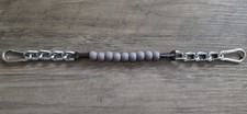 BRAND NEW Gray Beaded Curb Strap - Smaller Beads - By ALW Equine