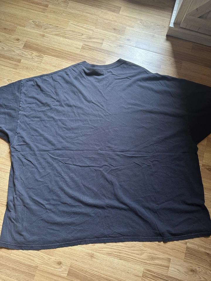 Camiseta preta 6XL manga curta folgada desgastada Y2K Malcom X vintage 100% algodão  - Imagem 4 de 4