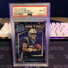 2024 Panini Donruss - Rated Rookie Retro Jonathon Brooks #3 (RC) PSA 8 🔥🔥🔥