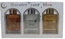 Pink Sky Shimmering Body Oil Set of 3 Vanilla Citrus Coconut Discover Your Glow