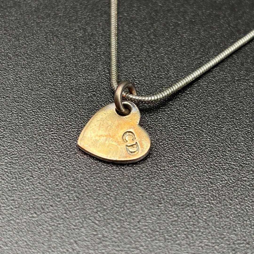 Vintage Christian Dior Gold-Plated Heart Necklace Authentic Pre-Owned Japan