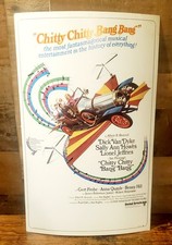 1968 "CHITTY CHITTY BANG BANG" Dick Van Dyke Original PROMO DISPLAY SIGN POSTER 