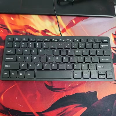  K1000 Mini USB Wired Keyboard Compact Ergonomic Portable for PC & Laptop 