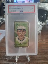 1911 T205 WILLIAM BRANSFIELD GOLD BORDER SWEET CAPORAL PSA 1 PHILLIES 
