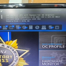 MSI A55M-E33 Desktop with amd a4-5300 4gb ram, works