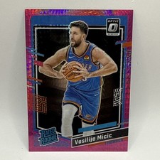 2023-24 Panini Donruss Optic Vasilije Micic Rated RC Hyper Pink Prizm #208 SP