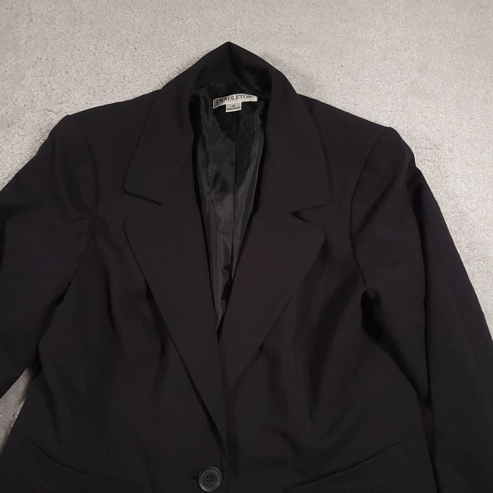 Pendleton Blazer Womens 12 Petite Stretch Suit Jacket Office Career Classic - Image 3 of 4
