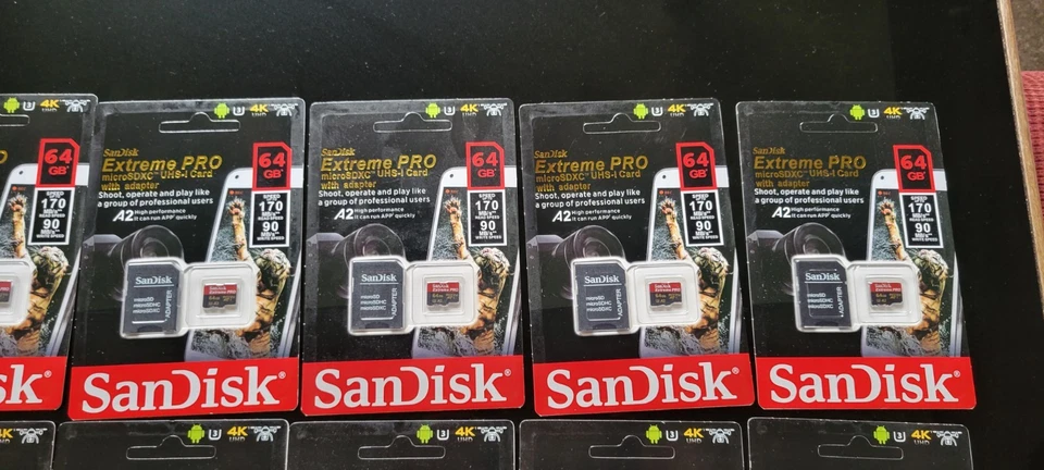 32 Pack Sandisk Ultra 64GB Micro SD Cards SDXC UHS-I 100MB/s U1A1 C10 + Adapter - Image 3 of 4