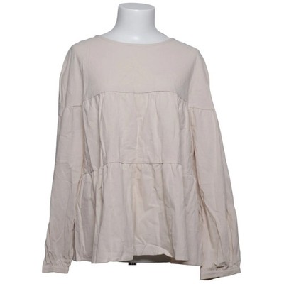 Zanzea Collection, Bluse, Größe: 2XL, Beige, Baumwolle, Einfarbig, Damen #A5d