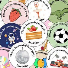 Personalised Birthday Stickers Labels Thank You For Coming To My Party Bag Seals