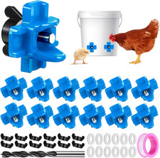 12 Pcs Horizontal Chicken Waterer Nipples, Automatic Poultry Nipple Waterer with
