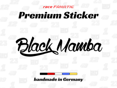 Black Mamba Aufkleber Schriftzug Auto Motorrad Sticker Tuning Deko